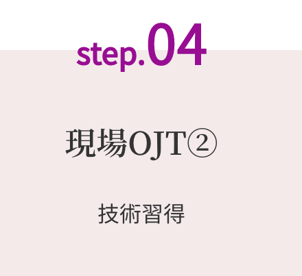 現場OJT② 技術習得